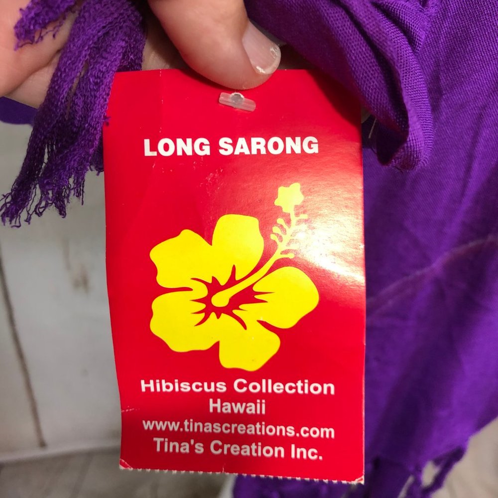 HIBISCUS COLLECTION LONG SARONG ONE NEW - Picture 3 of 6